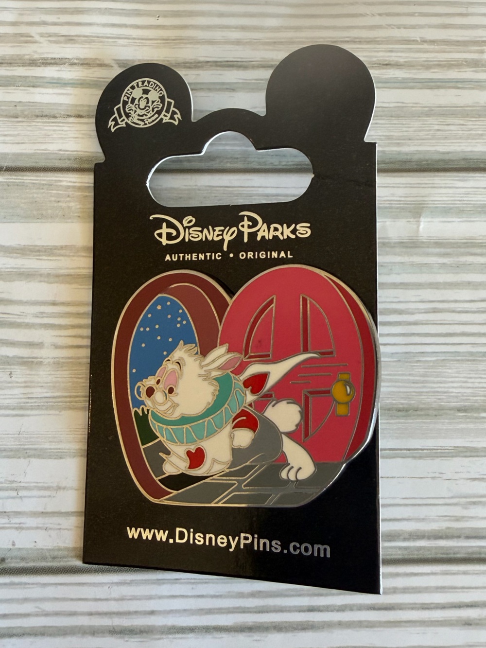 🍄Disney Parks AIW White Rabbit Door Enamel Trading Pin